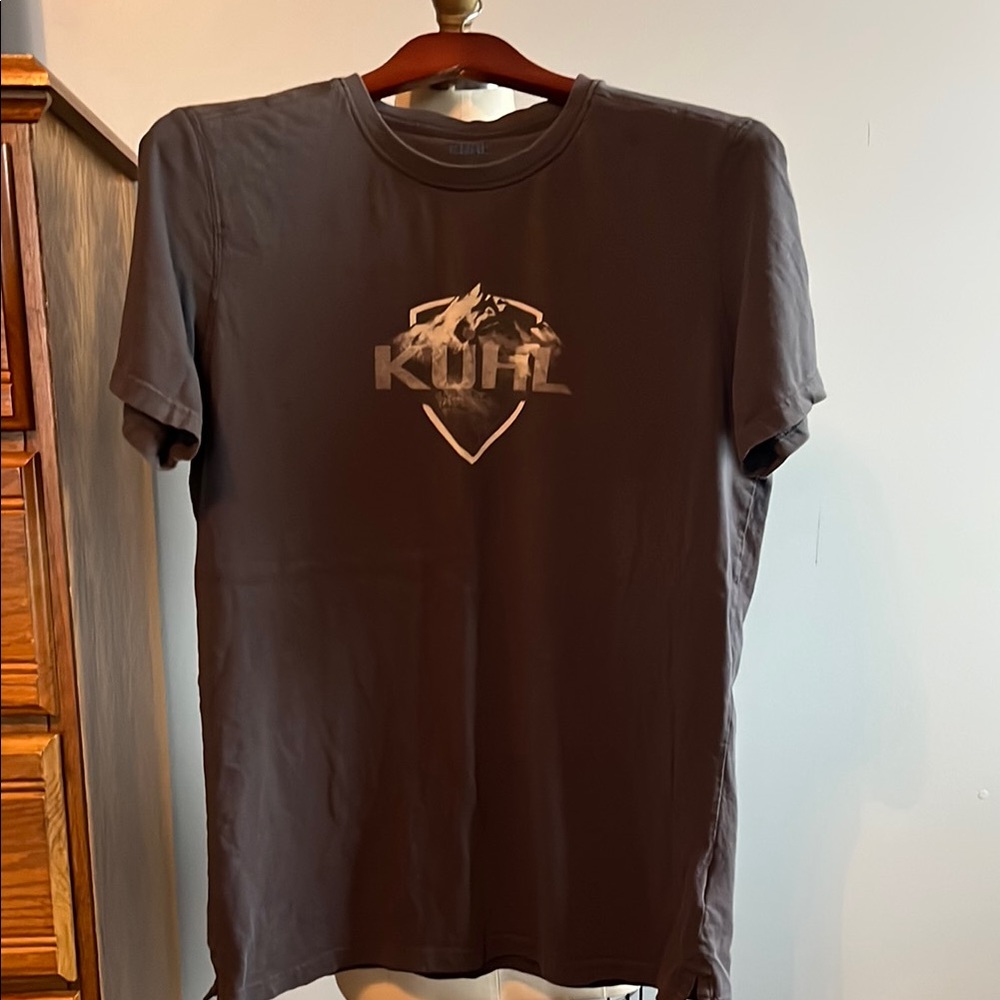 Kuhl Black Short Sleeve Tee with Metallic Emblem